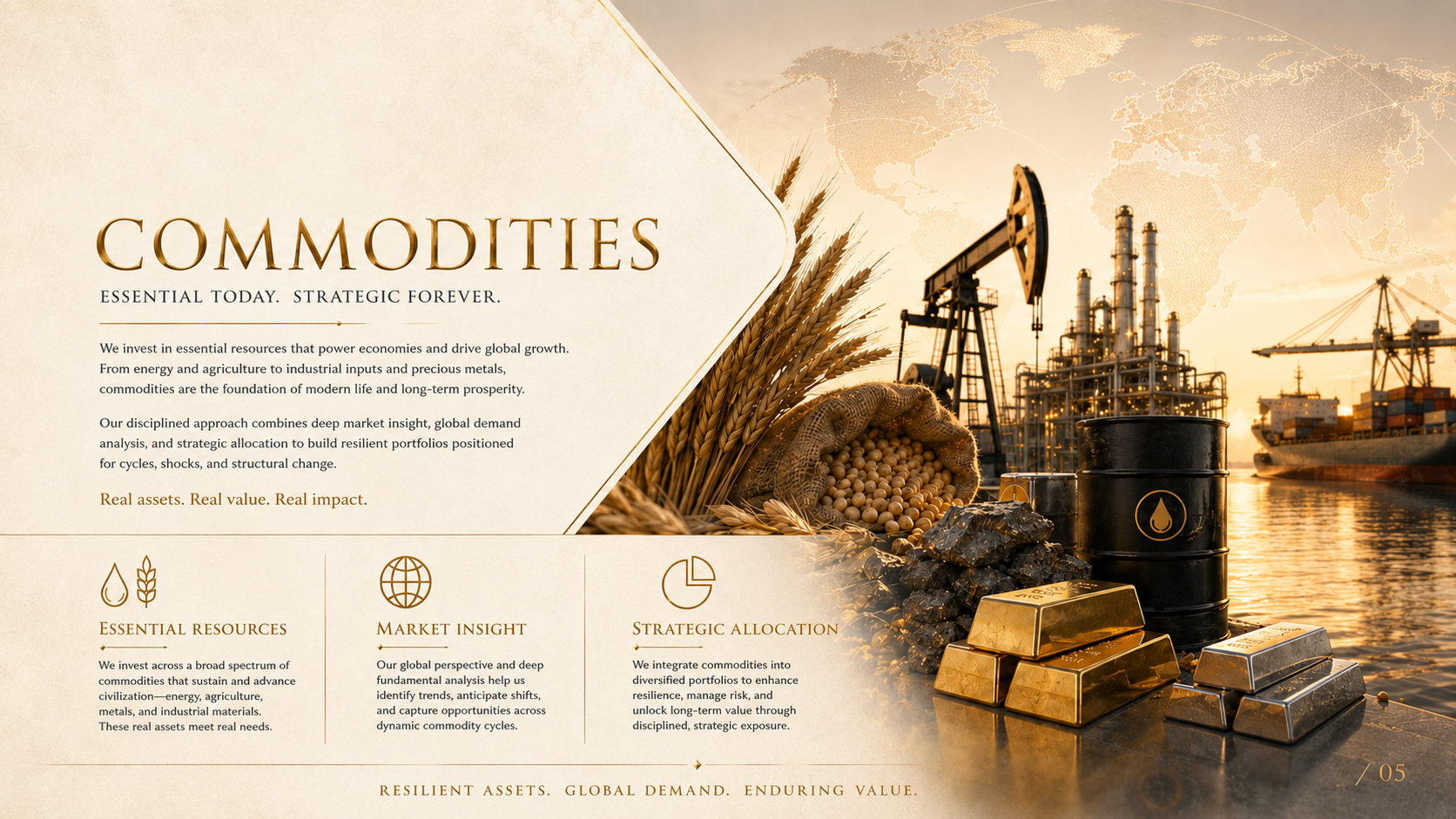 Commodities investment page