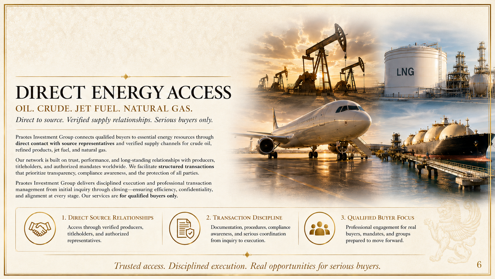 Direct energy access page
