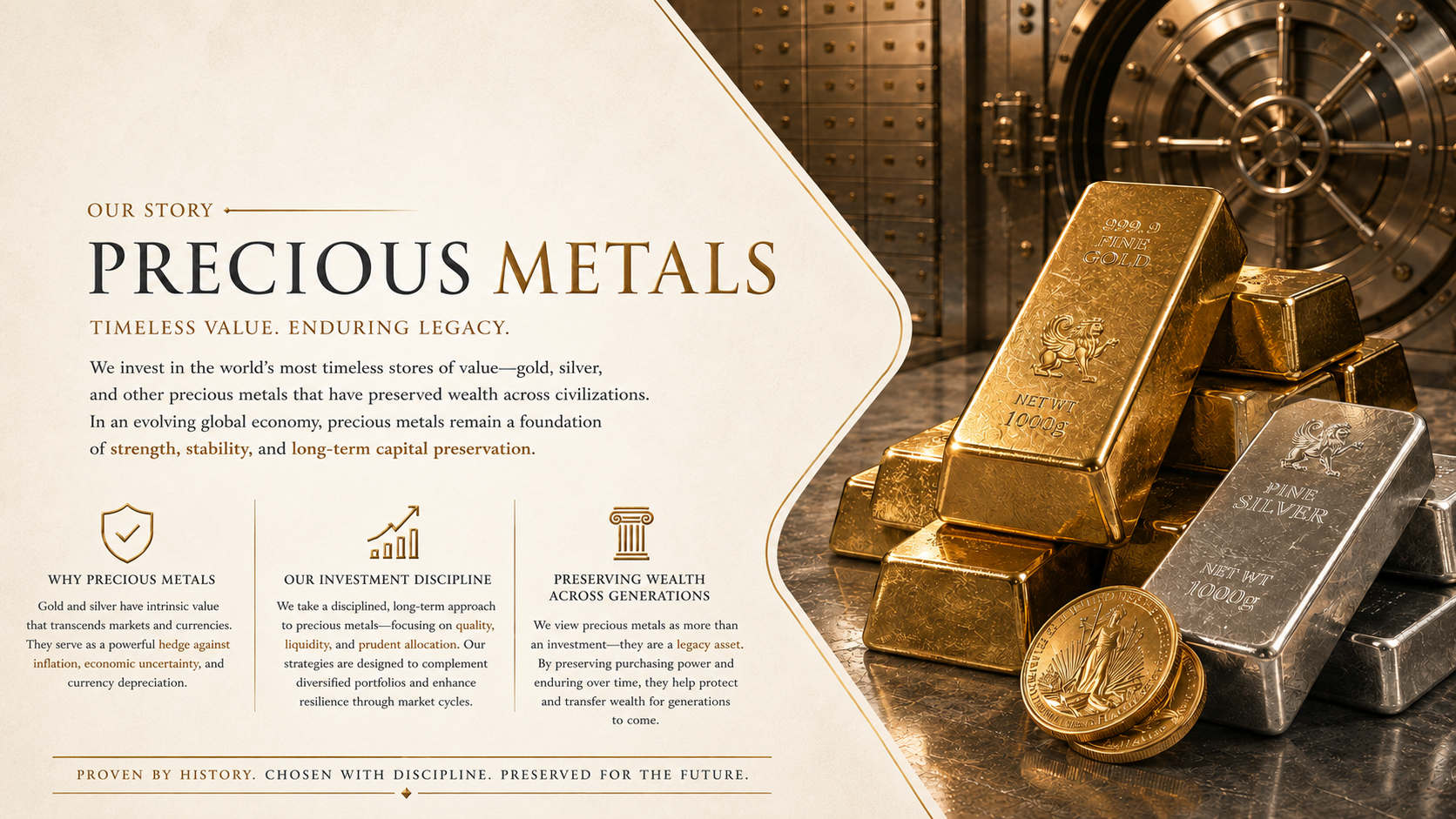 Precious metals investment page